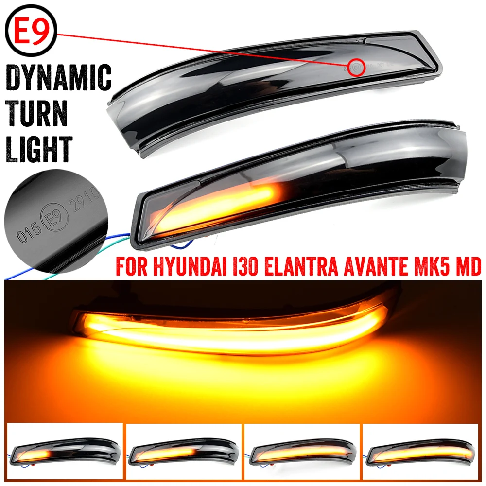 

LED Dynamic Turn Signal Light For Hyundai I30 Elantra Avante MK5 MD Veloster Mirror Streamer Light 2011 2012 2013 2014 2015