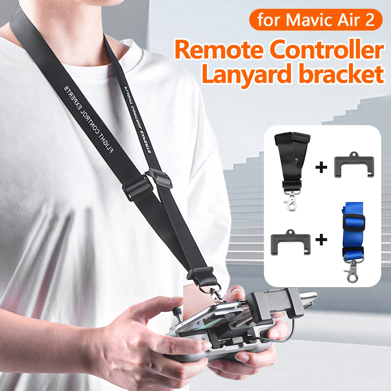 

SUNNYLIFE Adjustable Neck Strap Lanyard with Hook Bracket Buckle for DJI Mavic Air2 2S Mini2 Drone Remote Controller Accessories