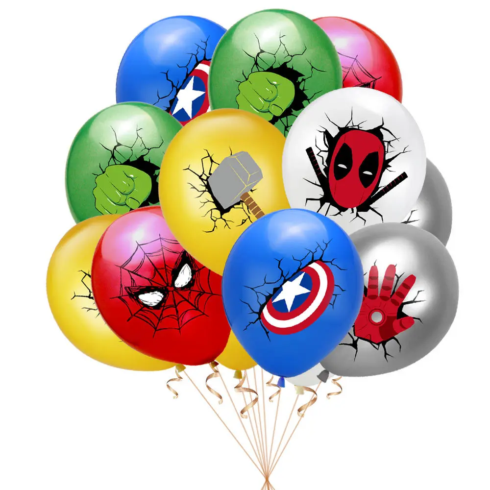 10pcs Disney Party Balloons Spider Super Hero Latex Balloon Baby Shower Birthday Party Decorations Supplies Kid\'s Toy Gifts