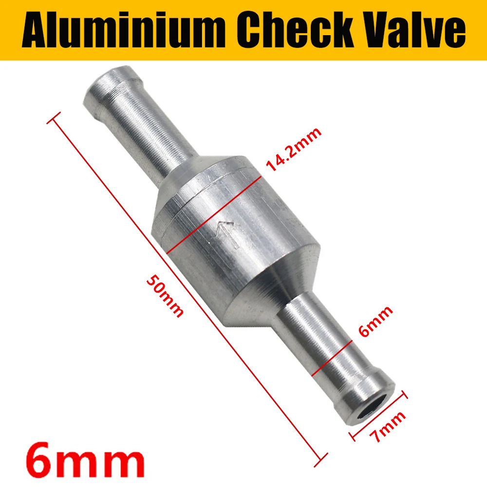 1/2/4PCS 6/8/10/12mm Aluminium Alloy Valve Rollover Breather Fuel Syetem Pressure Relief Valve Diesel Petrol Check Valve D30
