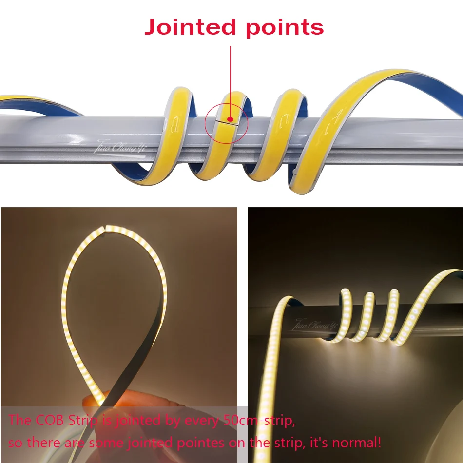 5mm FCOB LED Strip Light 384 Led flessibile ad alta densità COB LED Lights 3000K 4000K 6000K lineare dimmerabile 12V/24V