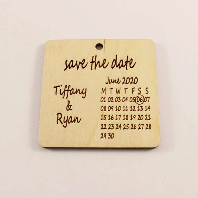 Personalized Wooden Save the Date Magnet,Wedding Invitation,Wedding Gifts for Guests,Wooden refrigerator magnet,Rustic Wedding