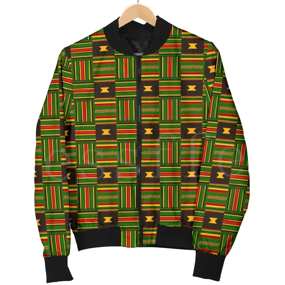 Tessffel County Traditional Africa Native Pattern Kente 3DPrint Men/Women Sportswear Windbreaker Jacket Winter Bomber Jacket A2