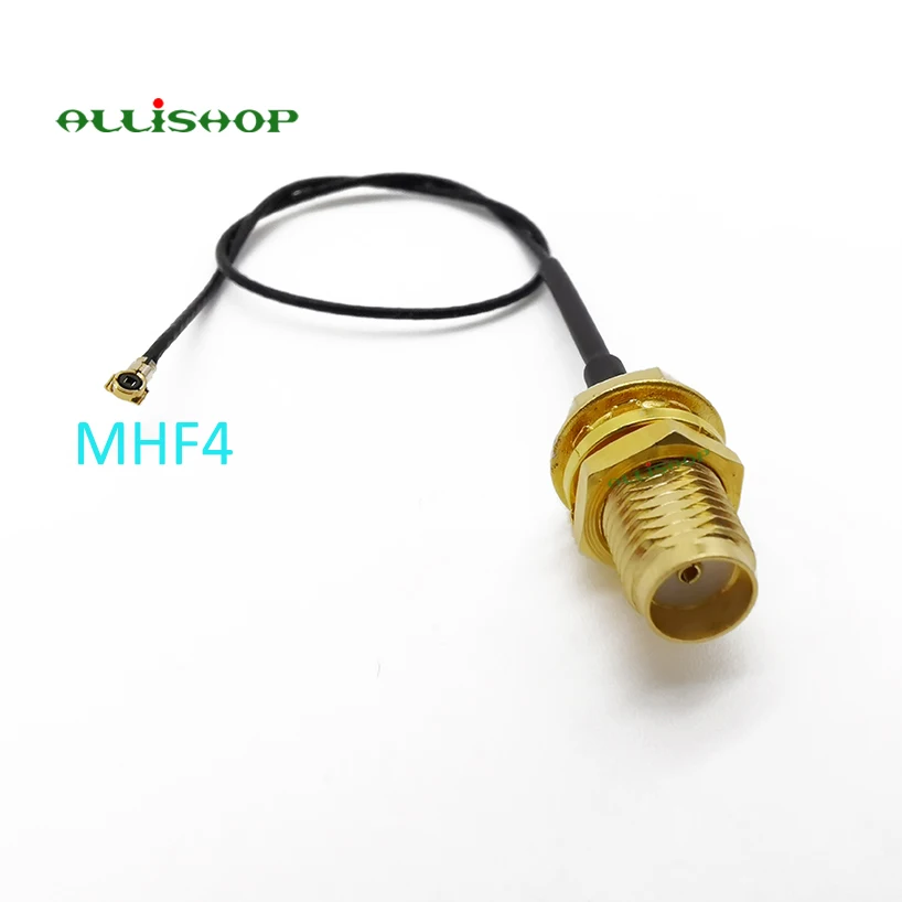 SMA Female Jack Bulkhead to IPX  U.FL MHF4 RF Pigtail Jumper Cable for PCI WiFi Card Wireless Router 0.81mm Rocheuk