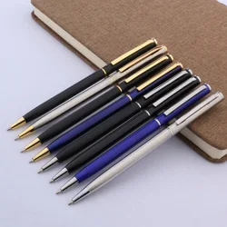 High quality 006 Stainless steel Ballpoint Pen Frosted classical gold signature ink ball point pen Stationery Office supplies