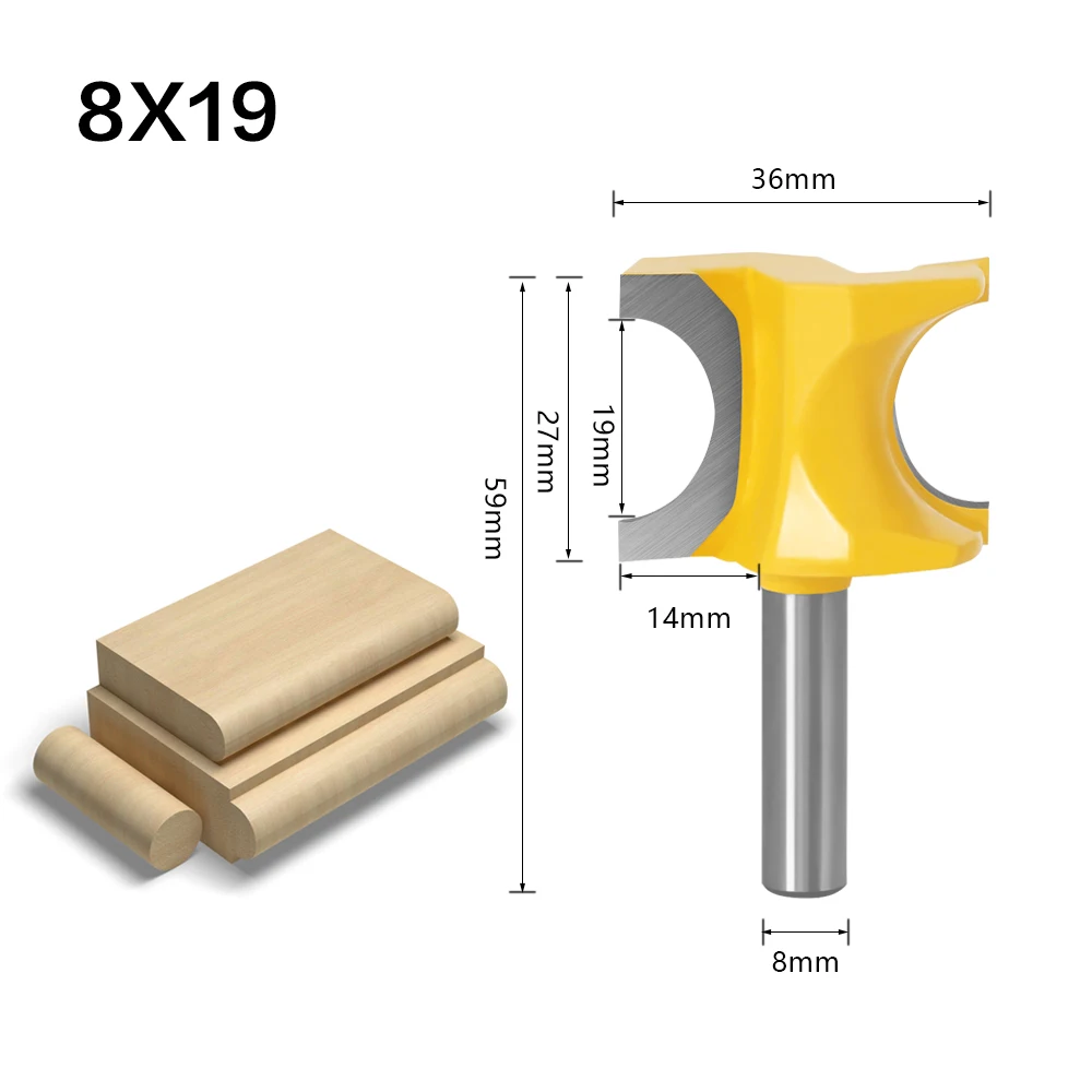 1PCS Half Round Side Cutter Bit Router Bit 8mm shank Woodworking bits