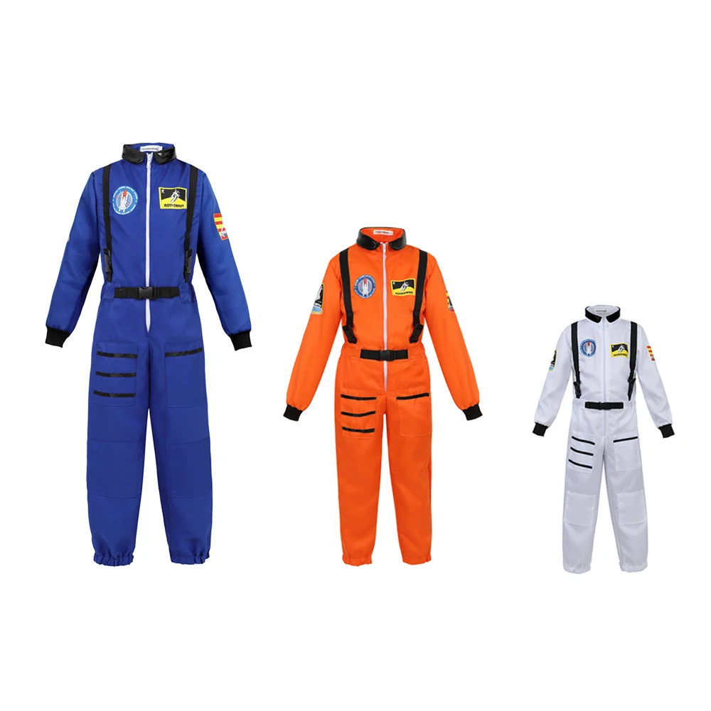 Astronaut Costume for Kids Space Suit Role Play Dress up Costume School Uniforms Cosplay Party