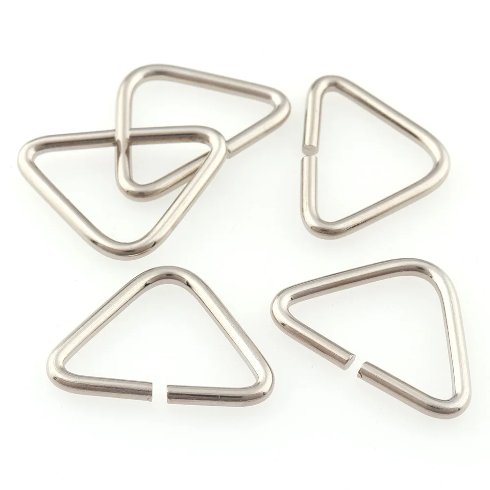 20pcs Metal Triangle adjustment buckles 28mm Silver for Garment Backpack Straps Accessories