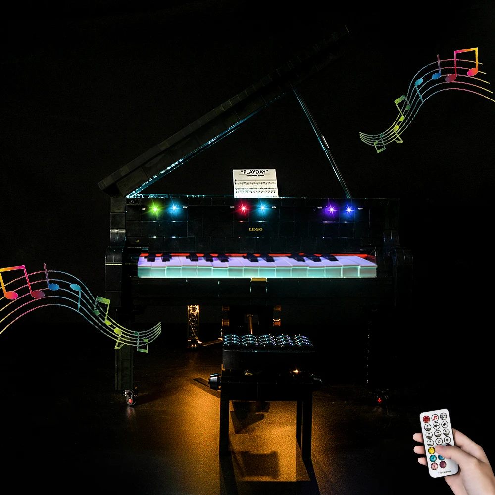 LED Light Up Kit For Ideas 21323 Grand Piano Building Blocks Lighting Set Not Included Building Blocks