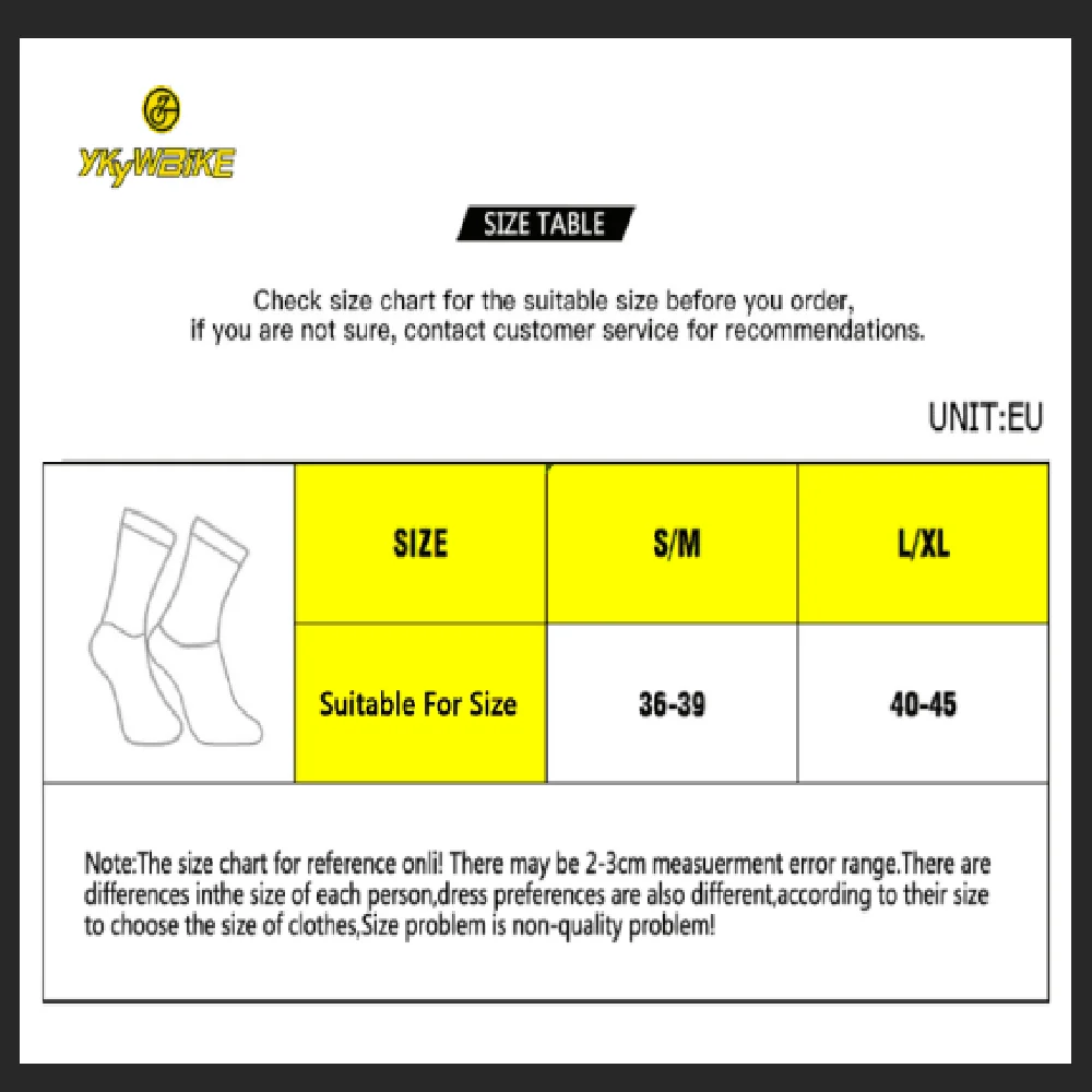 YKYWBIKE Sports Racing Cycling Socks Professional Brand Sport Socks Breathable Road Bicycle Socks Men and Women Outdoor 9 color