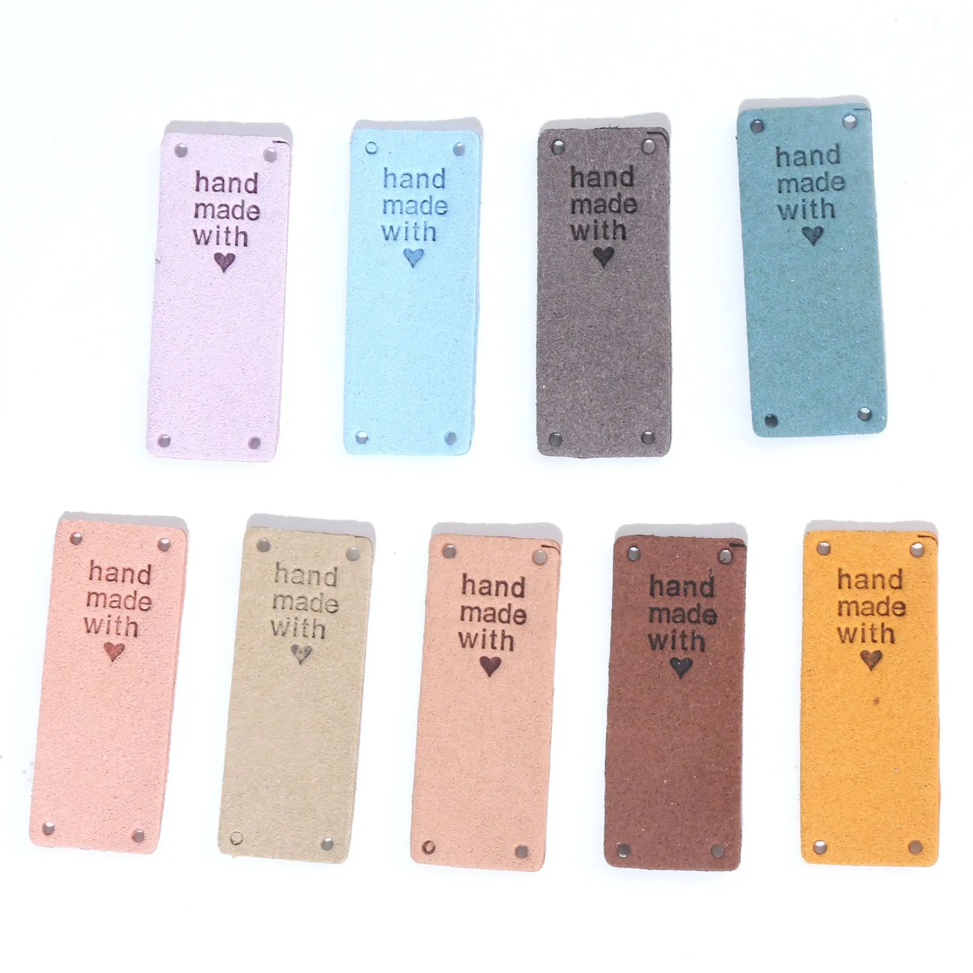

Free Shipping leather clothing DIY colorful handmade main label 200 pcs a lot