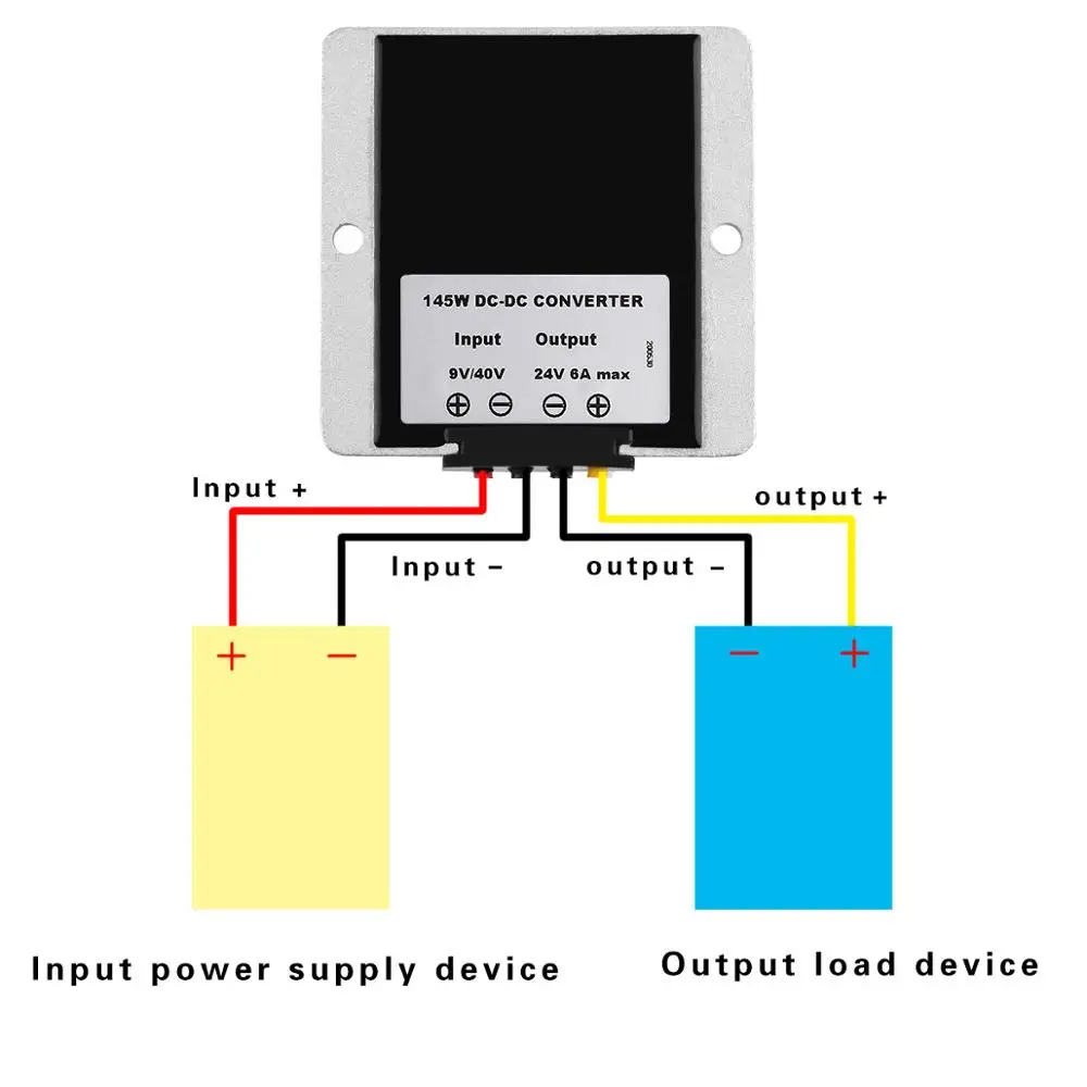 DC 9V-40V to DC 24V 3A 5A 6A Voltage Stabilizer Converter Transformer Regulator Buck Boost Module Power Supply for Car LED Solar