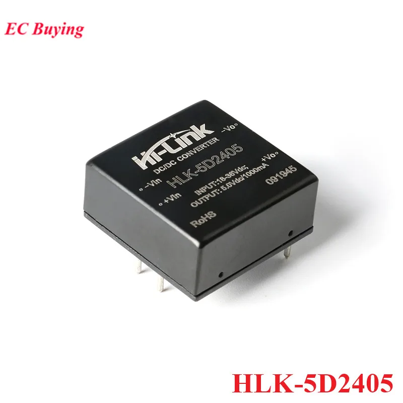 DC-DC Isolated Converter Power Supply Module DC DC 24V to 5V 5W HLK-5D2405 HLK-5D2405A Step-down Buck Ultra Wide Voltage Module