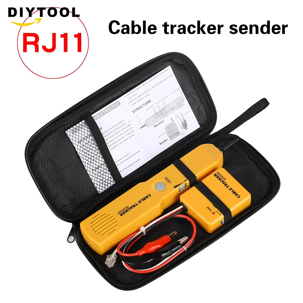 RJ11 Line Finder Cable Wire Tone Generator Probe Tracer Tracker Tester