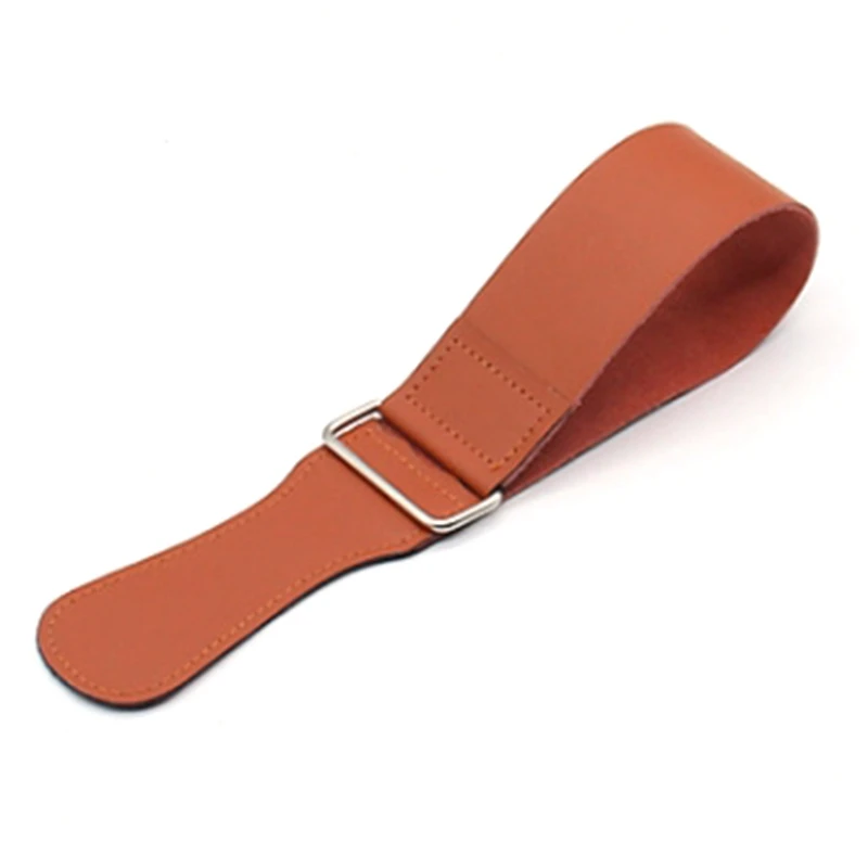 Razor Strop, Double Genuine Leather Straight Razor Strop Folding Knife Shave Sharpener Sharpening Belt