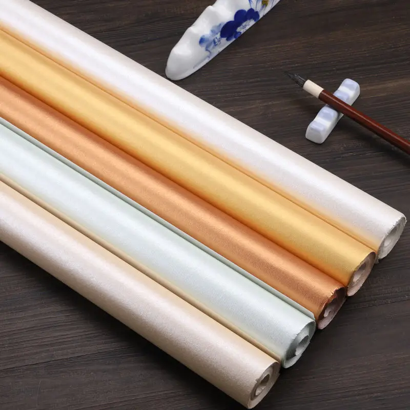 Ripe Xuan Paper Papier Golden Foils Xuan Paper Chinese Calligraphy Competition Special Rice Paper 10pcs Colorful Cai Jin Jian