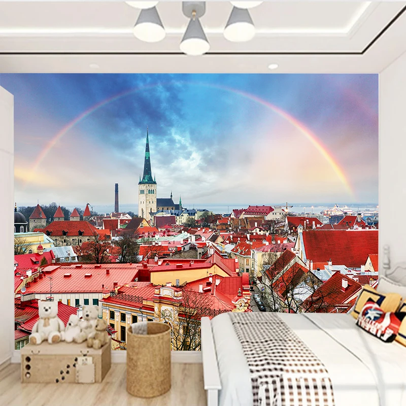 Custom 3D Mural Wallpaper City - Home Textiles City review and price