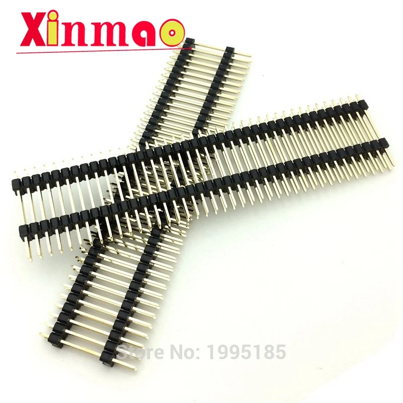 2.54mm Double plastic Double Row Male 40P PCB Board Pin Header Connector Pinheader 2*40p Long 21 23 35mm 25mm 30mm