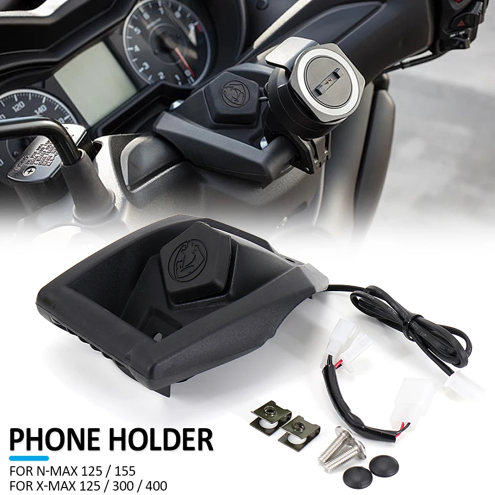 New Accessories USB Charging Port Phone GPS Navigation Bracket Holder Mount FOR YAMAHA XMAX NMAX 125 X-max 300 400 N-max 155