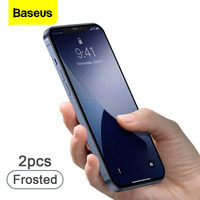 Baseus 2Pcs 0.25mm Screen Protector For iPhone 12 Pro Max Mini Full Cover Frosted Tempered Glass For iPhone 12Pro Max Glass Film