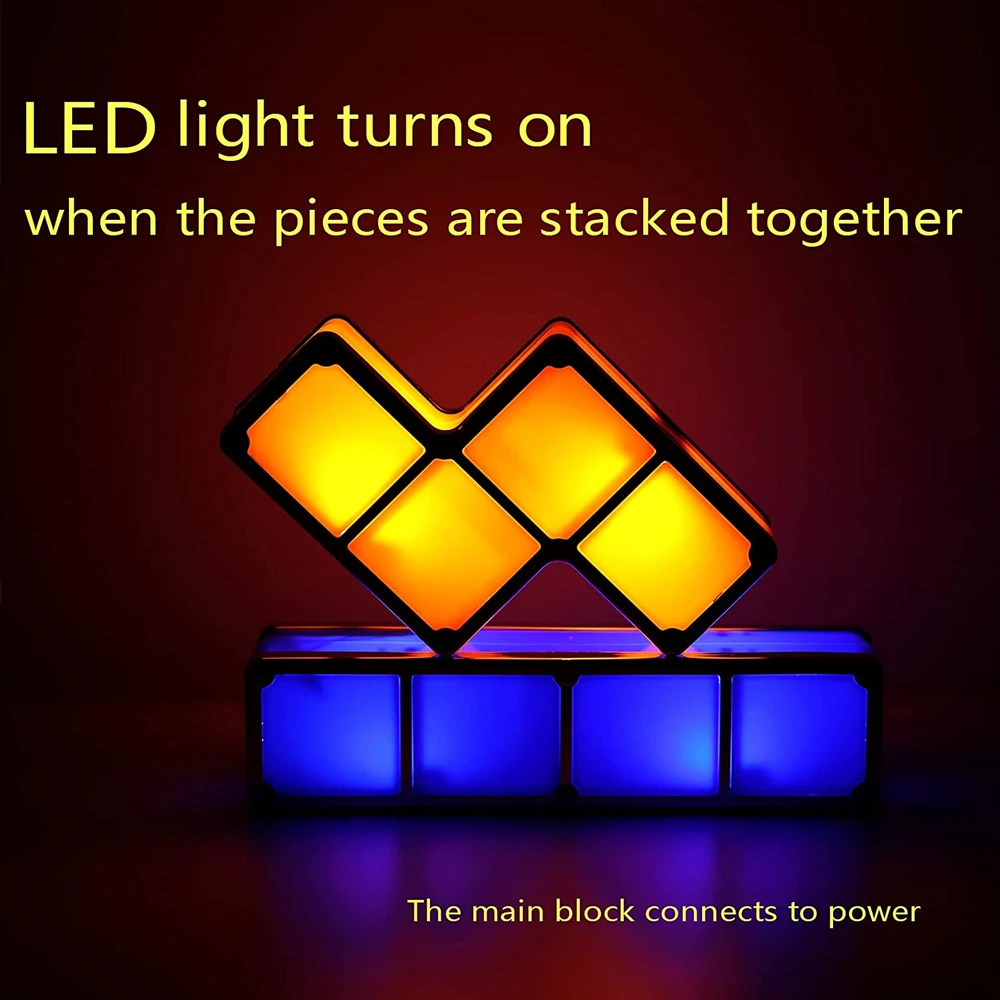 Luce notturna a LED fai da te 7 cubo di colore Puzzle luce 3D luce notturna per bambini giocattolo per bambini regalo sala giochi atmosfera luce decorativa
