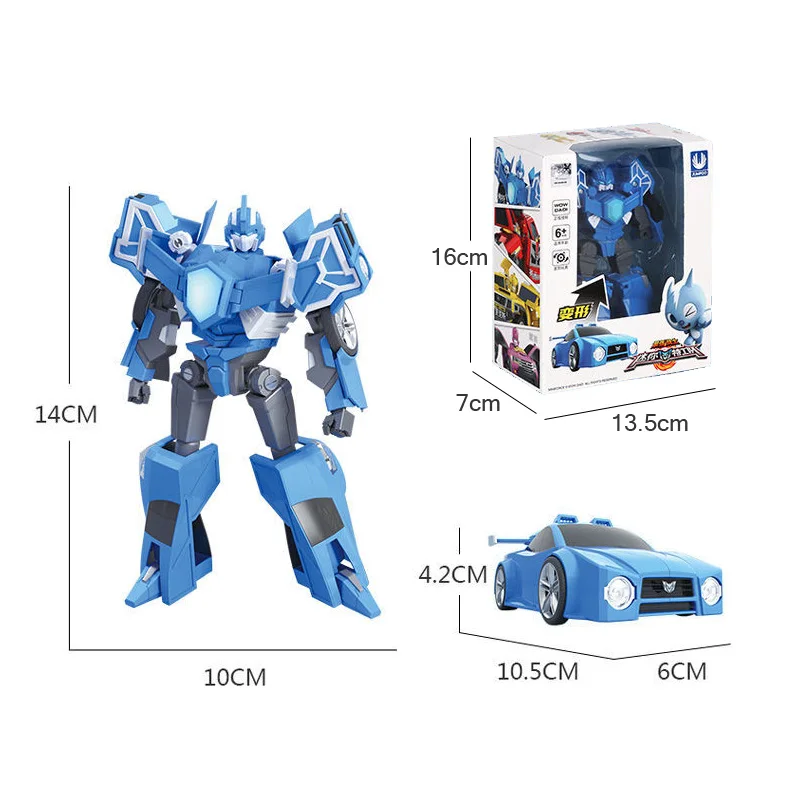 4pcs/set Mini Force Transformation Robot Toys Action Figures MiniForce X Volt Simulation Car Airplane Deformation Mini Agent Toy