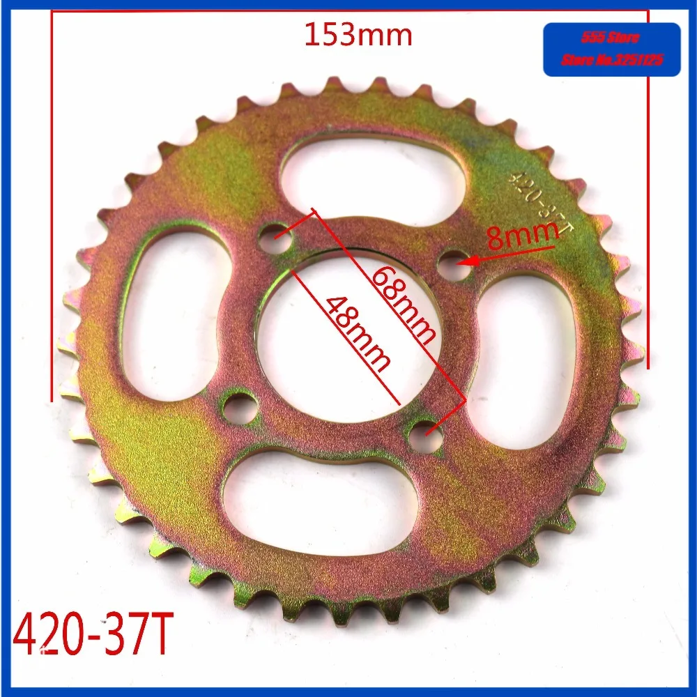 Rear Sprocket 420 37T 48mm 37 Tooth Chain For Chinese ATV Quad Pit Dirt Bike Motorcycle Motor Moped free shipping