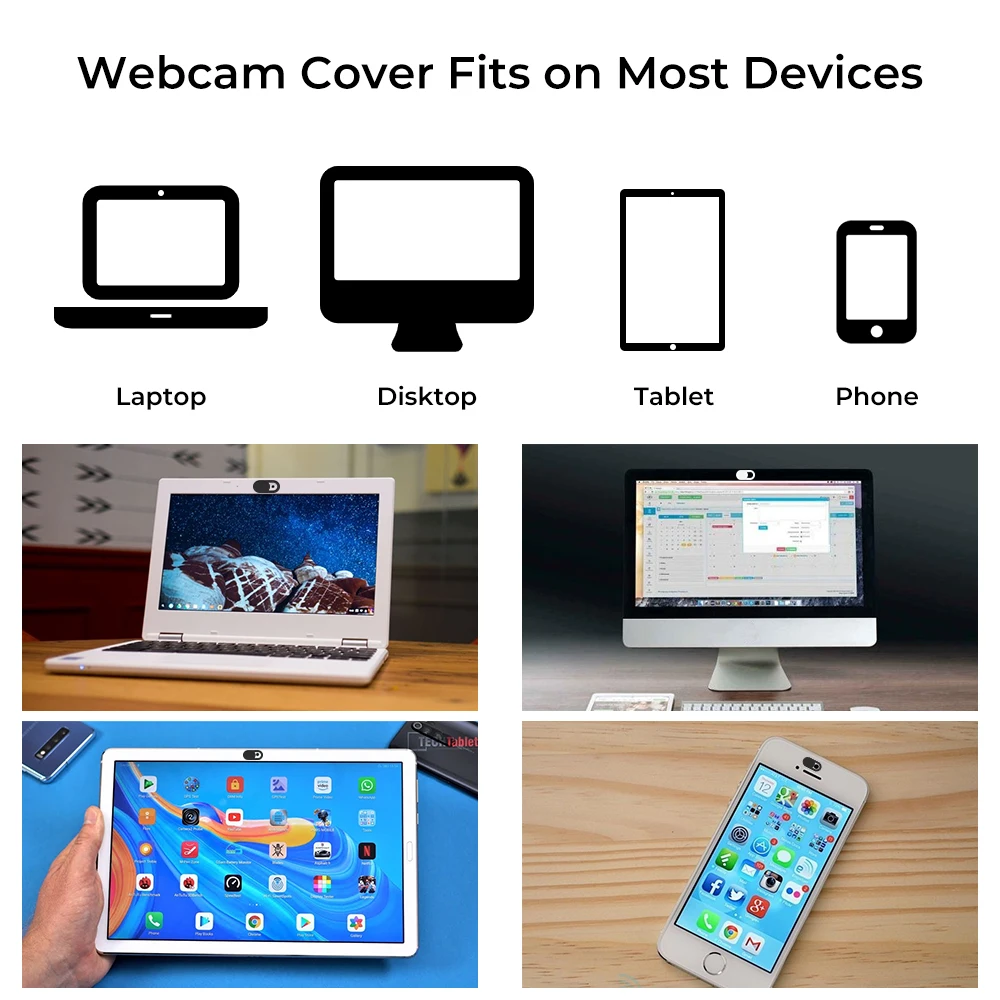 Webcam Cover Universal Phone lens Antispy Camera Cover For PC iPad Web Laptop Macbook Tablet lenses Shutter Privacy Sticker