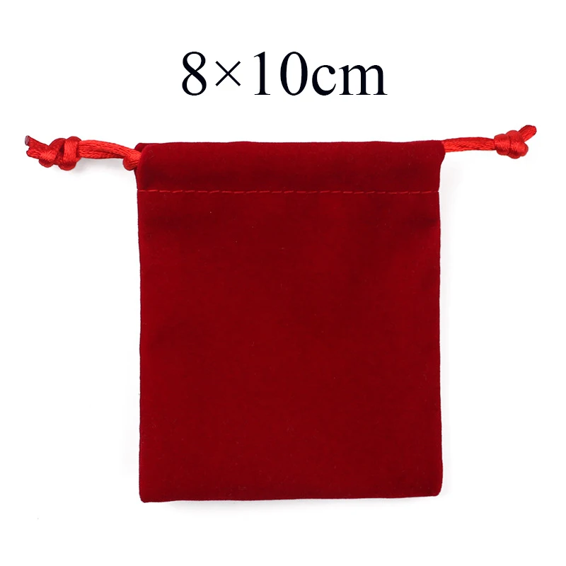 50Pcs/Lot Good Velvet Jewlery Gift Bag Drawstring Packing Pouch 8x10 10x12 Velours Bag Pouch Can Do Logo And Customized