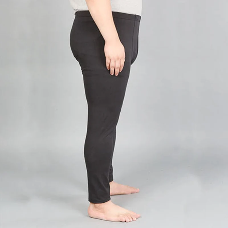 Plus Size 6XL 7XL 8XL 9XL spring Leggings Bottom Men Thin Elastic waist Male Soft Black Gray Purple Red Underwear Thermal Pants