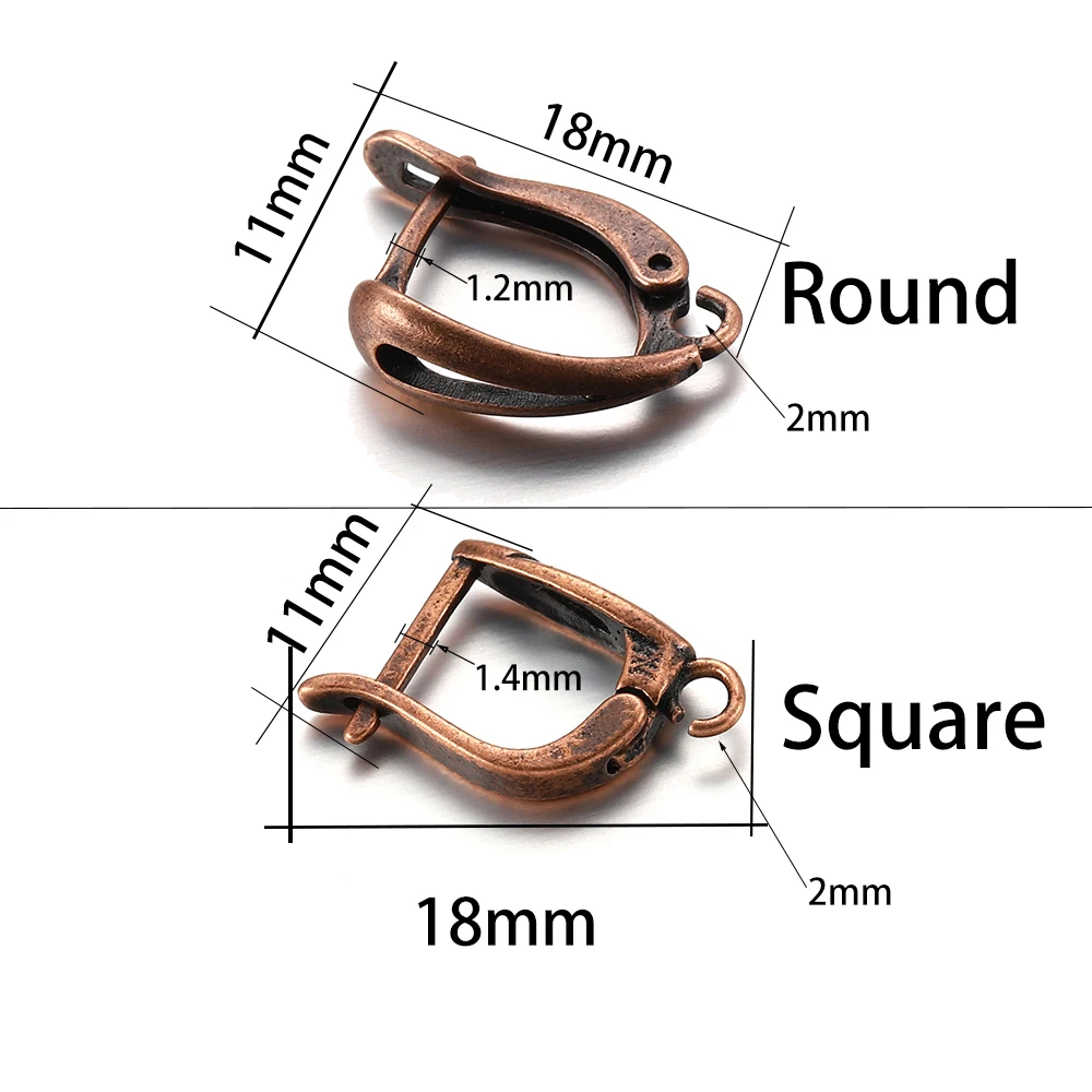 6-12Pcs/lot French Hoop Lever Back Open Loop Earring Hook Clasps Settings For DIY Jewelry Making Findings Accessories Supplies