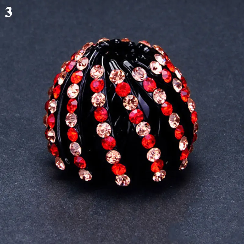 Bun Crystal Hair Claw Horsetail Buckle Hair Clip Fashion Women Bird Nest Expanding Hair Accessories Female Ponytail Headwear