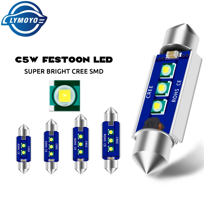 

1pcs C5W LED Interior Ligting C10W Car Interior Led Canbus 31/36/39/41mm Dome Festoon Light License Plate reading Door Light