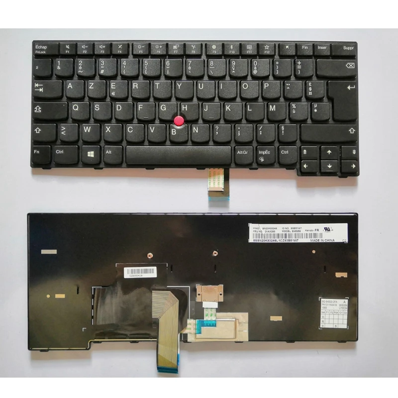 Imagem -02 - Teclado Portátil para Lenovo Qwerty Espanhol e Espanhol Eua sp br it ar tr fr ru Reino Unido E470 E470c E475 Fru 01ax040 Novo