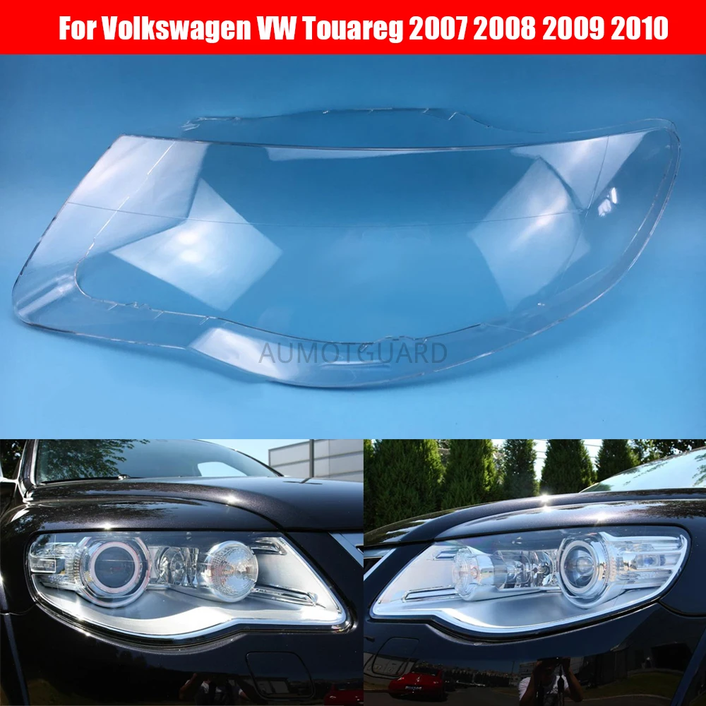 

Передняя фара для Volkswagen VW Touareg 2007 2008 2009 2010, автомобильная светильник фара, прозрачная сменная Крышка для автомобильной фары