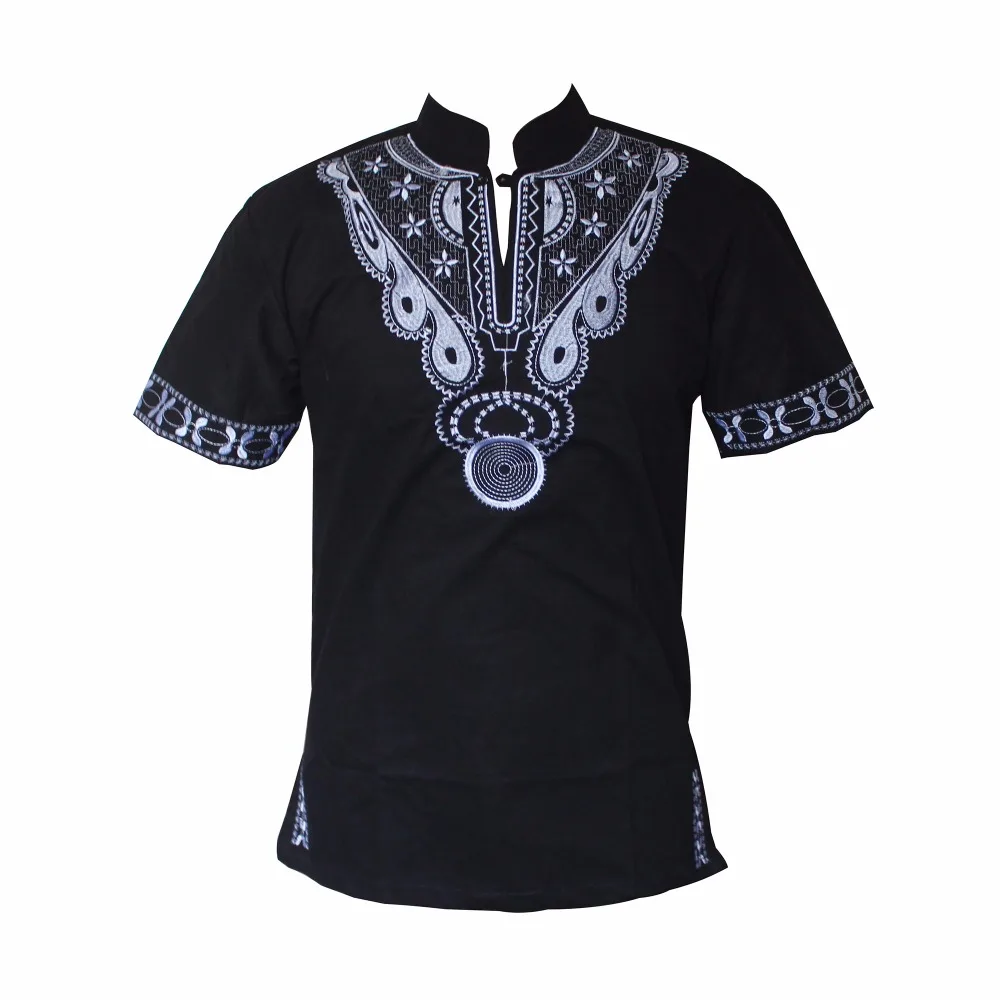 Dashiki ropa hombre kurta men Muslim t-Shirt African Haute Tribal Embroidered Ankara T-shirt рубашка мужская рубашка мужская