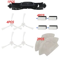 Hauptbürste HEPA-Filter für Qihoo 360 S6, Rollenbürste, Seitenbürste, Mopptuch, Roboter-Staubsauger, Ersatzteile, Zubehör