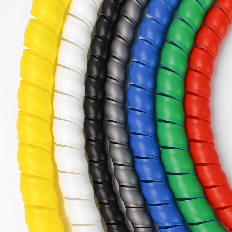 Colorful wire wrap spiral in cable sleeve wiring harness Motorcycle heat pipe sleeve Cable Sleeves Winding Pipe 5M 8-42mm