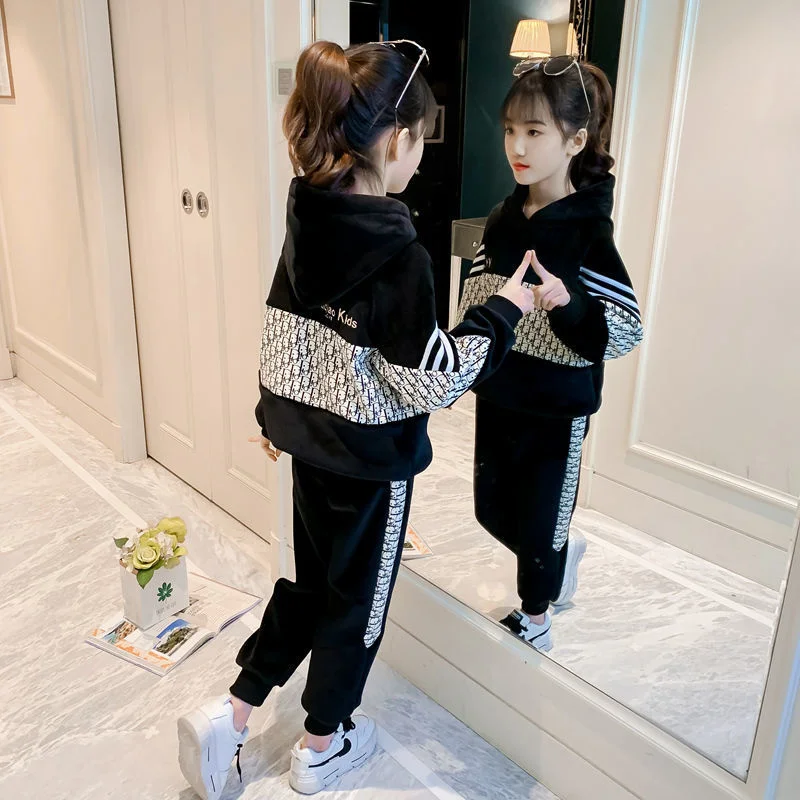 Children Girls School Uniform Two Piece Child Set Outfits Kids Clothing  Suits For Teenagers Boys Women 12 13 15 Years Old