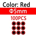 100 piezas de 5 mm rojo