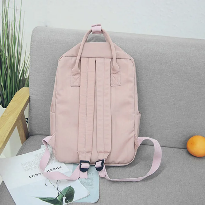 2021 New Style Japanese and Korean College Style Backpack Literary Small Fresh Nylon Student Schoolbag Multifunctional Backpack