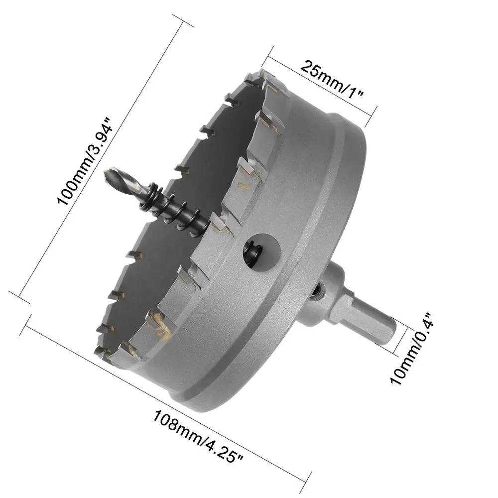 UXCELL Hot Sale Carbide Hole Saw Cutter Drill Bit for Stainless Steel Alloy 100mm 90mm 60mm 70mm 45mm 50mm 48mm 53mm 65mm 55mm