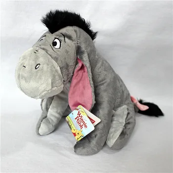 클래식 레트로 그레이 Eeyore 당나귀 인형, 부드러운 봉제 동물 인형, 어린이 생일 선물, 36cm