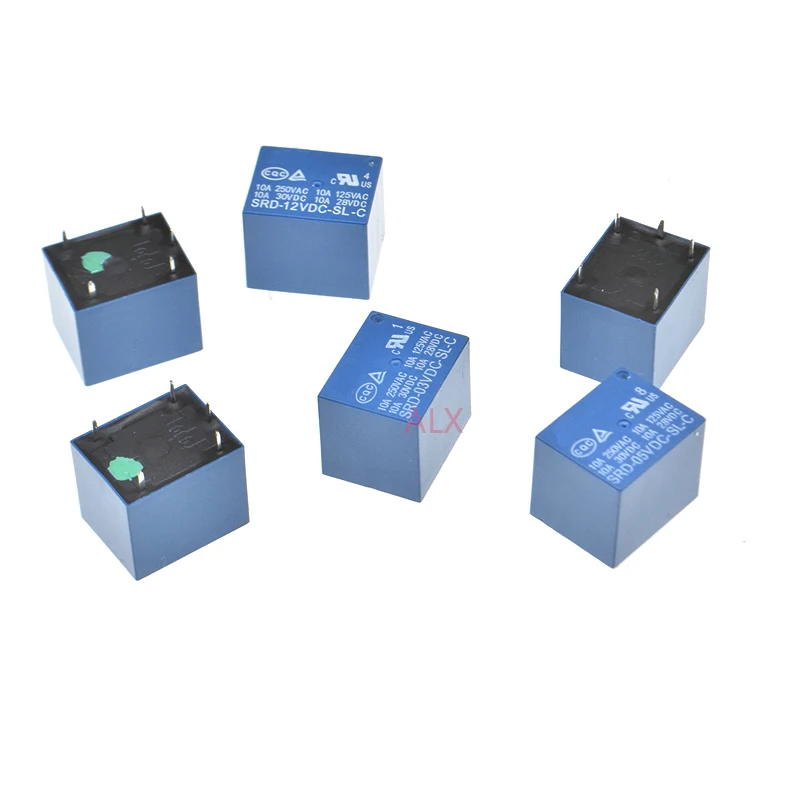 5PCS Relay SRD-5VDC-SL-C SRD-12VDC-SL SRD-3VDC SRD-9VDC-SL-C relays 4Pin 5Pin 3V/5V/9V/12V DC Power Relays T73