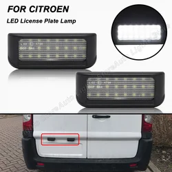 LED Number License Plate 2PC For Citroen Berlingo Jumpy II III Van MPV For Peugeot Expert For Fiat Scudo 2007 For Toyota Proace