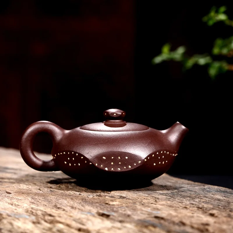 Zisha teapot Yixing famous Qian Huafang handmade raw ore Zini tea pot tea set 130ml