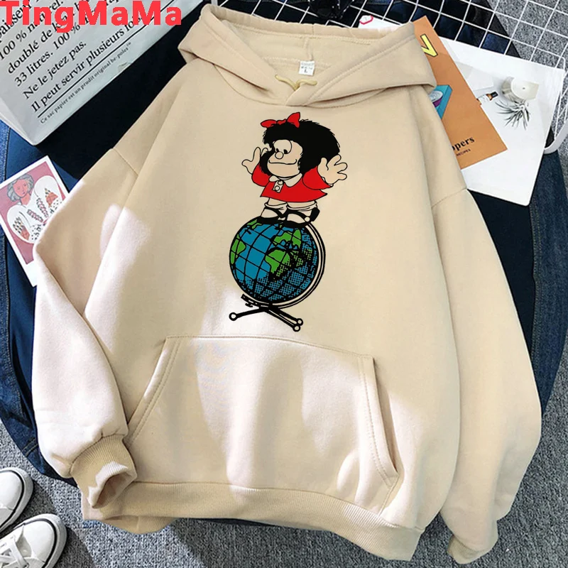 Sudadera con capucha de Mafalda para hombre, ropa deportiva masculina con estampado de hip hop, harajuku, estética y2k, 2021