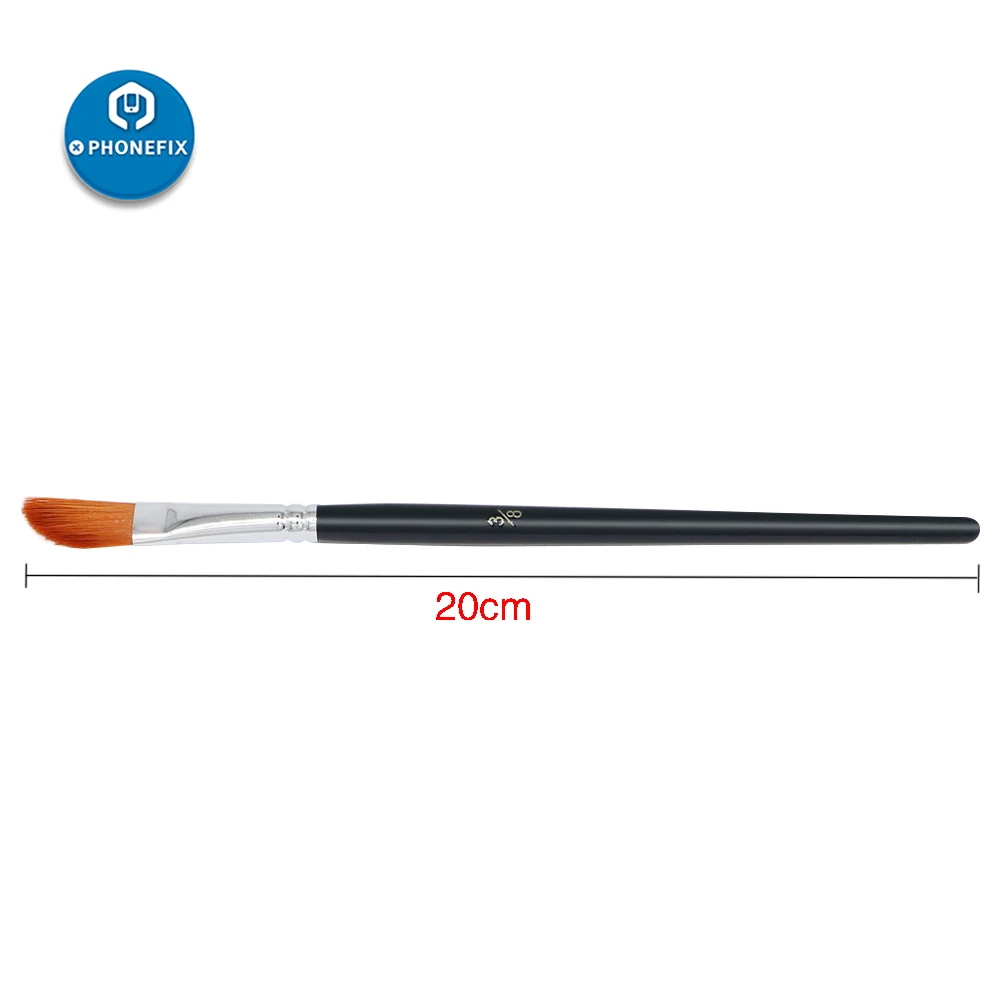 PHONEFIX PCB Rework 45 Degree Bevel Nylon Brush 20cm For Electronics Mobile Phone PCB BGA Repair Soldering Soft Cleaning Brush