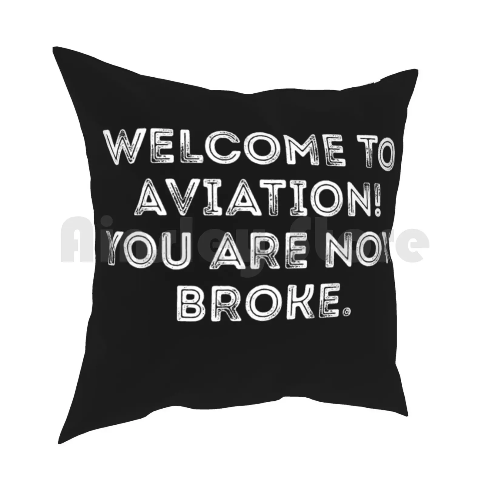 Funny Pilot Joke Welcome To Aviation Pillow Case Printed Home Soft DIY Pillow cover Aerospace Airplane Lover Aviation Funny