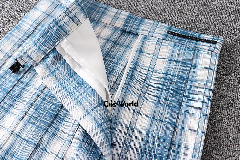 [Hokkaido] Girl's Summer High Waist Pleated Skirts Plaid Skirts Women Dress For JK School Uniform Students Cloths